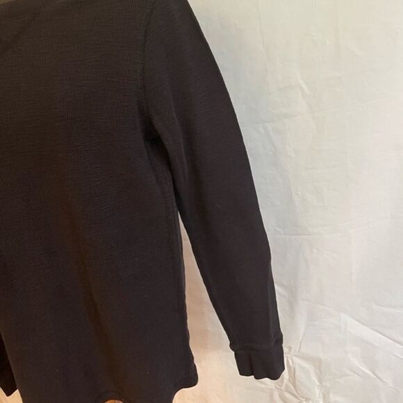 Men’s medium Arizona Jeans Co. ribbed long sleeve crew neck black shirt - Picture 4 of 6